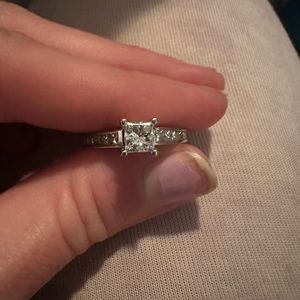 Princess bridal engagement ring